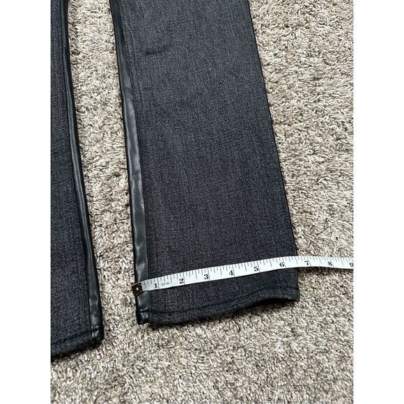 Abercrombie & Fitch Mixed Fabric Ankle Straight Ultra High Rise Black Jean 24/00 - Picture 8 of 9